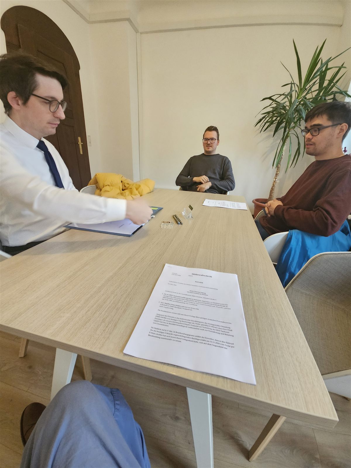 Beurkundung beim Notar